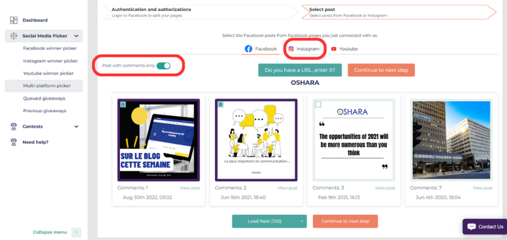 select-the-facebook-posts - Osortoo