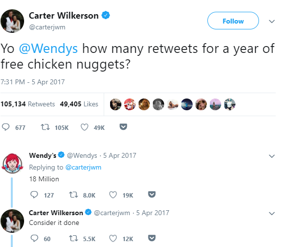 Wendy responding to customer tweet - Osortoo Wendy responding to customer tweet